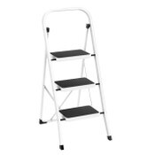 Wholesale - White 3-Step Ladder Folding Stool w/Handle (No UPC) HB Tower C/P 1